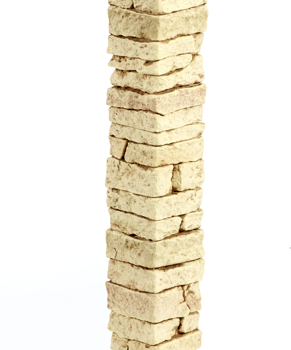 Stacked Stone Corner - Light Tan